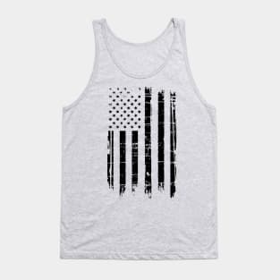 USA Flag with Distressed Grunge Tank Top